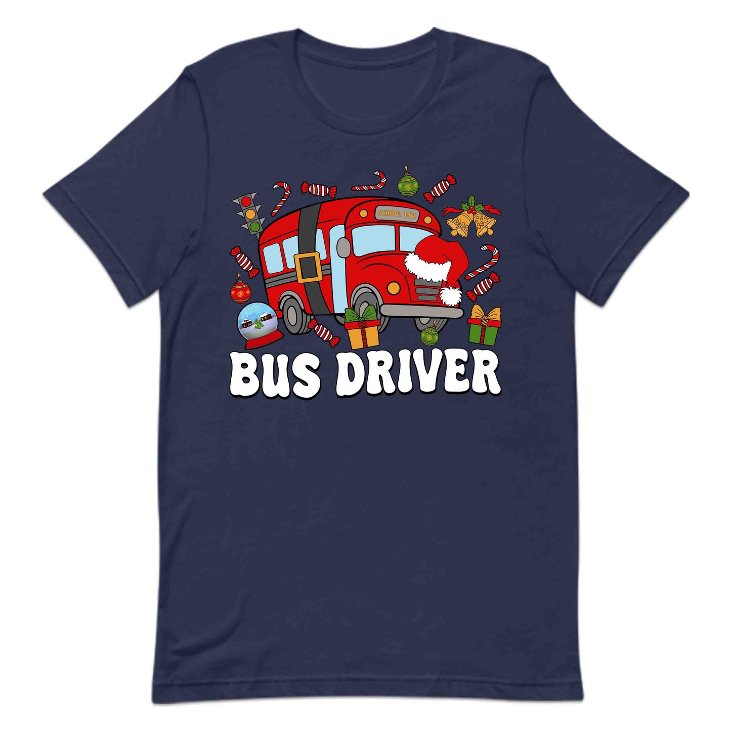 Festive Christmas School Bus Bus Driver Merry Xmas | PRODUCT CODE: FTVSBUDRIEMY