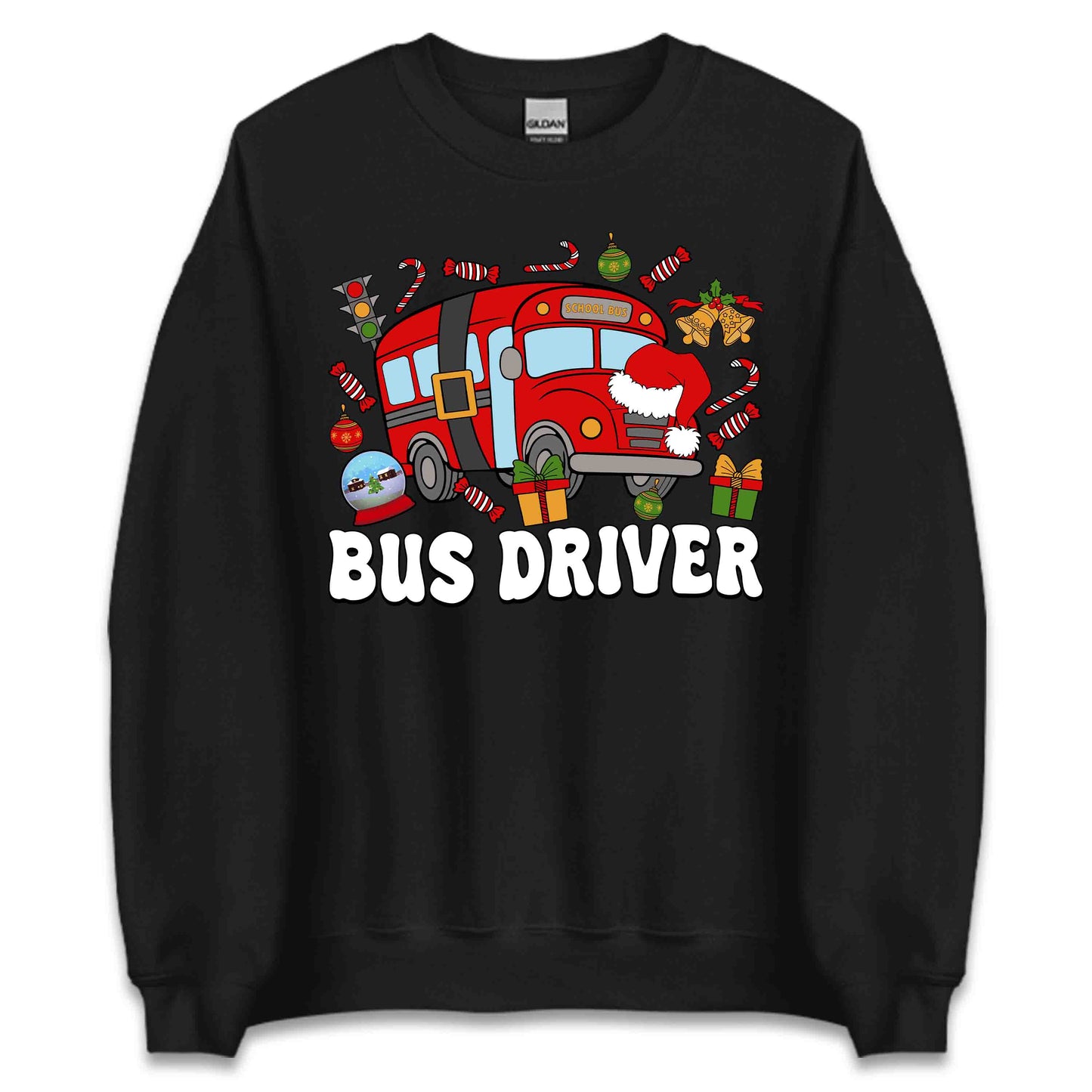 Festive Christmas School Bus Bus Driver Merry Xmas | PRODUCT CODE: FTVSBUDRIEMY