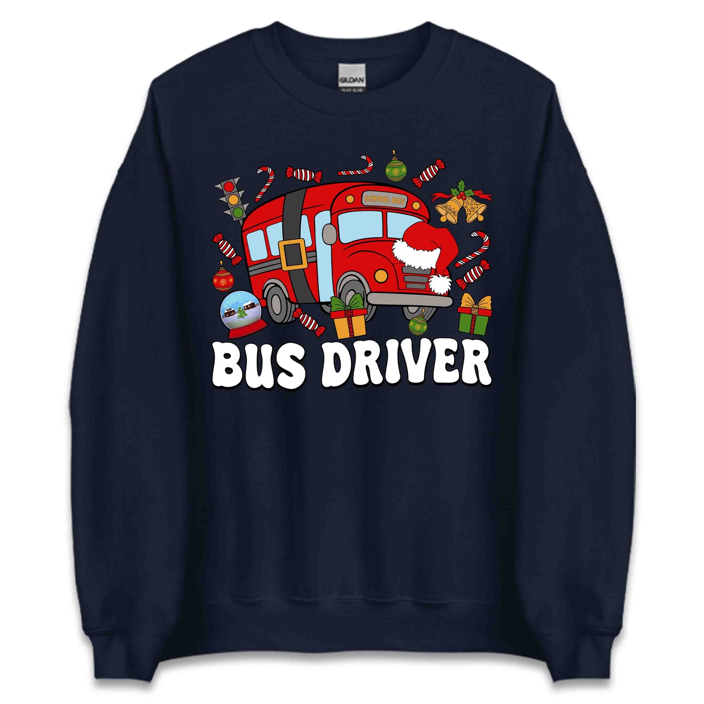 Festive Christmas School Bus Bus Driver Merry Xmas | PRODUCT CODE: FTVSBUDRIEMY