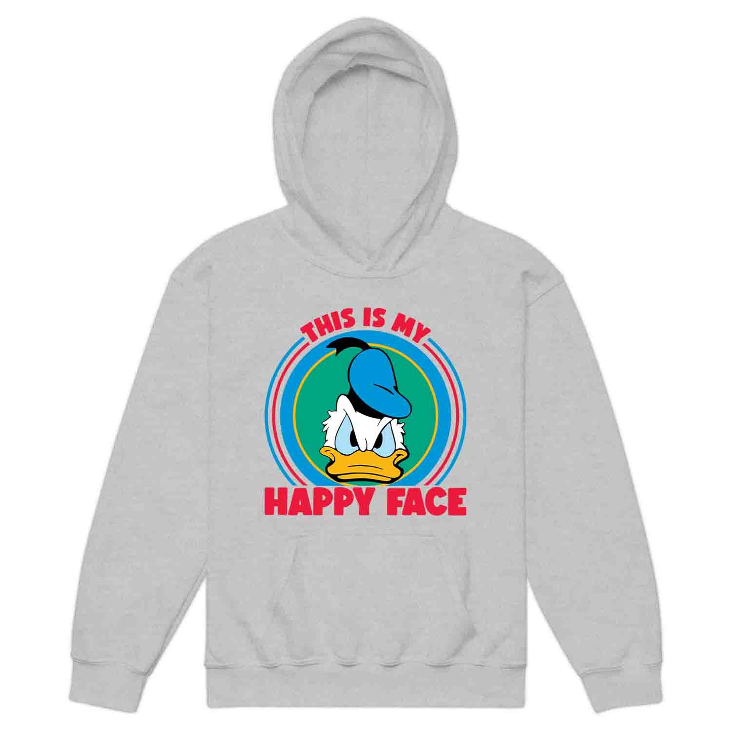 Donald Duck Angry Face Kids T-Shirt, Jumper & Hoodie – “This Is My Happy Face” for Vintage Disney Lovers & Sarcastic Humor Fans | PRODUCT CODE: FYBASDIKC