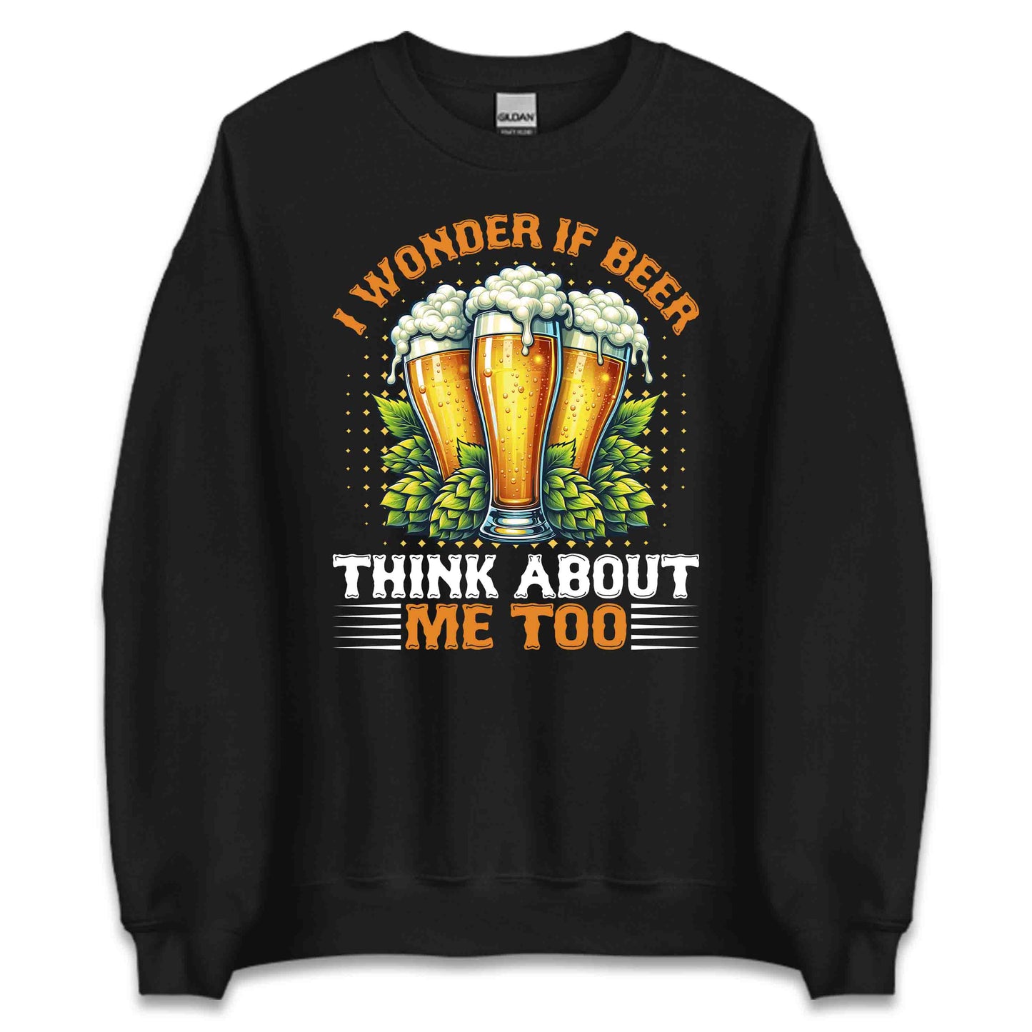 Funny Beer Lover I Wonder If Beer Thinks About Me Too Hilarious Drinking Obsession | PRODUCT CODE: FYNBRELVWND