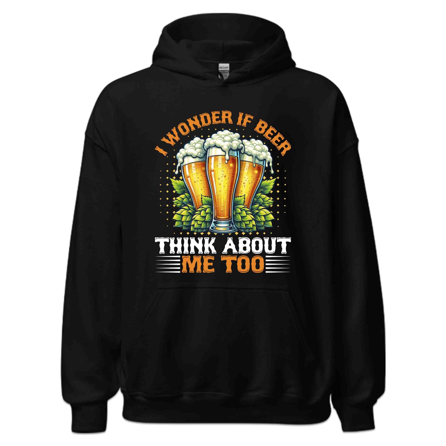 Funny Beer Lover I Wonder If Beer Thinks About Me Too Hilarious Drinking Obsession | PRODUCT CODE: FYNBRELVWND