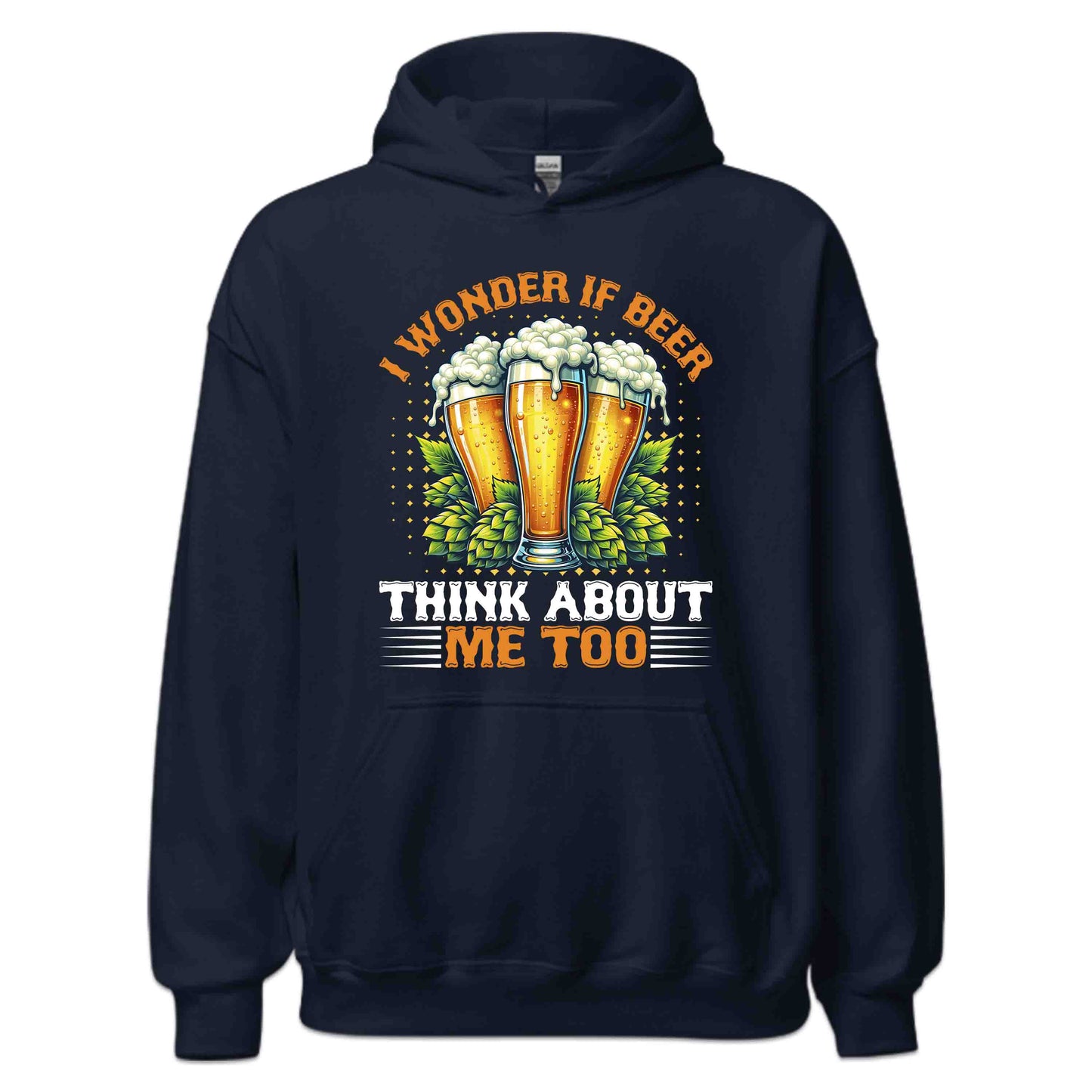 Funny Beer Lover I Wonder If Beer Thinks About Me Too Hilarious Drinking Obsession | PRODUCT CODE: FYNBRELVWND