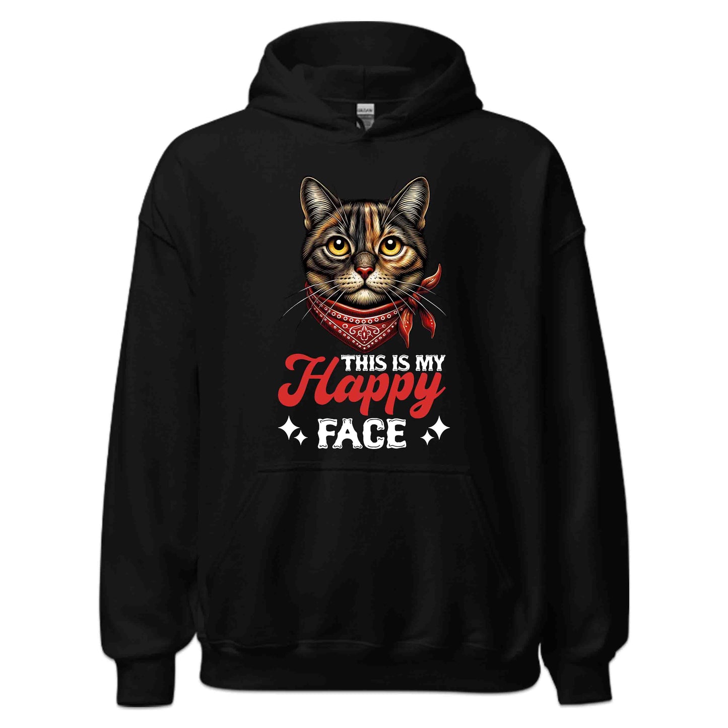 Funny Cat Lover This Is My Happy Face Grumpy Kitty Bandana | PRODUCT CODE: FYNCTALVRTHM