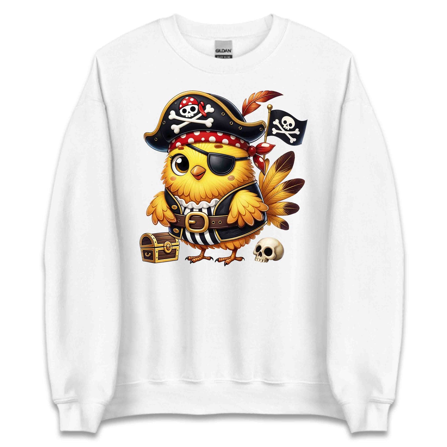 Funny Pirate Chicken Cute Chick Captain Nautical Adventure | PRODUCT CODE: FYNPRTCHUADV