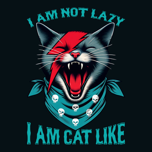 Rockstar Cat Fierce Punk Feline Snarling Kitty with Skull Bandana & Lightning Bolt | PRODUCT CODE: FYNRCKTASPKU