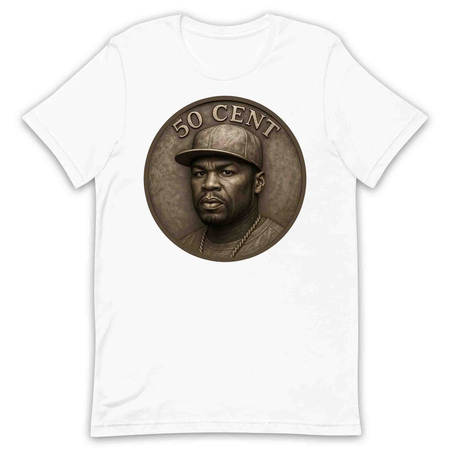 50 Cent Coin Rap Parody T-Shirt, Jumper & Hoodie – Funny Hip Hop Meme with Vintage Rap Legend Style for Urban Music Fans | PRODUCT CODE: FYTCNRLG
