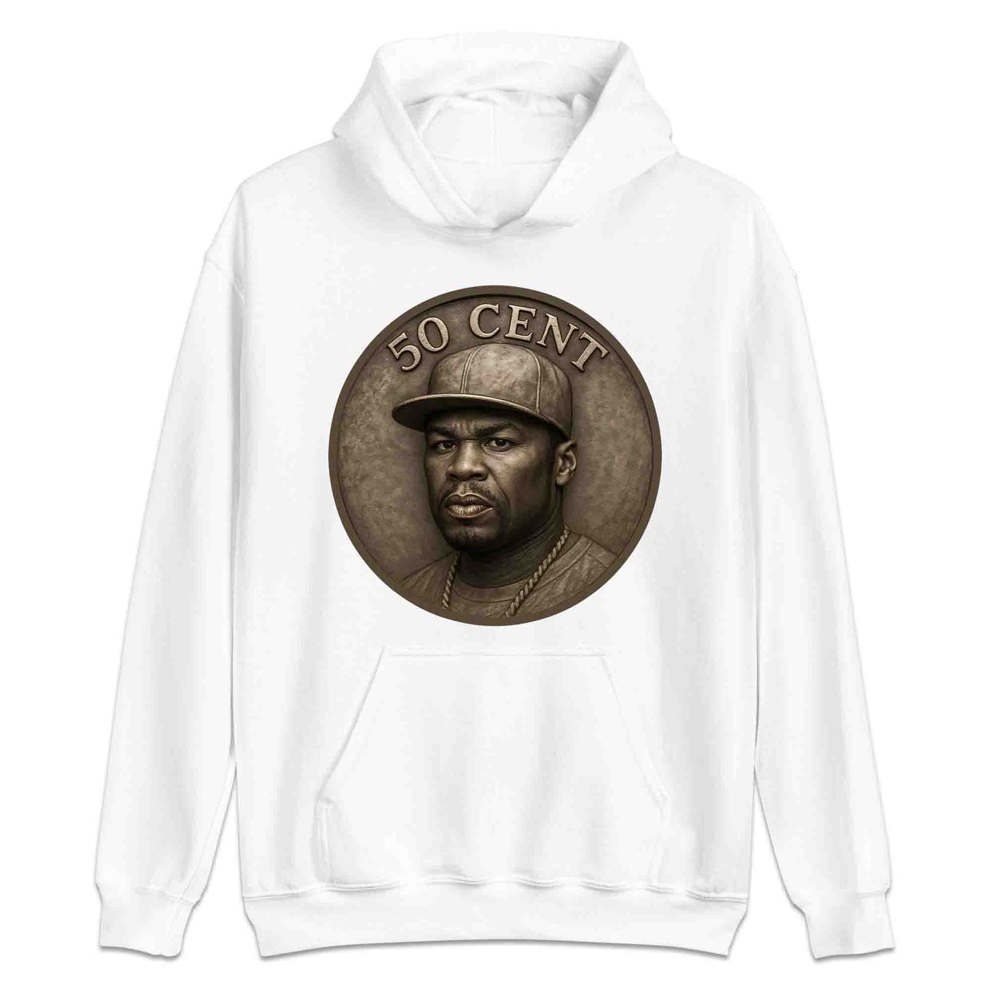 50 Cent Coin Rap Parody T-Shirt, Jumper & Hoodie – Funny Hip Hop Meme with Vintage Rap Legend Style for Urban Music Fans | PRODUCT CODE: FYTCNRLG
