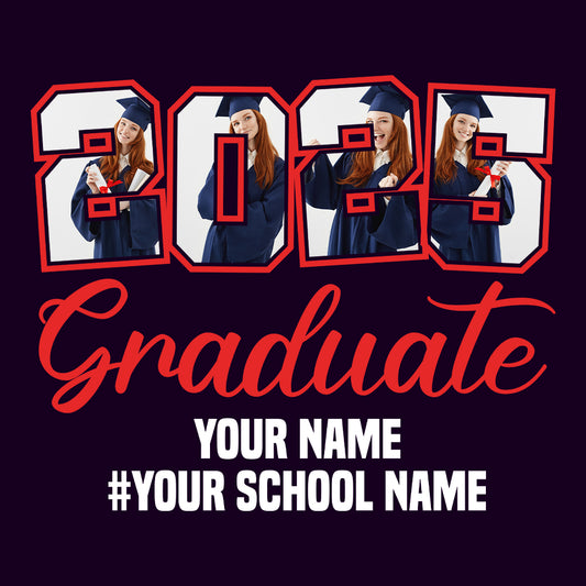 Custom 2025 Graduation Shirt | Senior Class Tee, Sweatshirt, or Hoodie | PRODUCT CODE: GCPSNBDAEMD