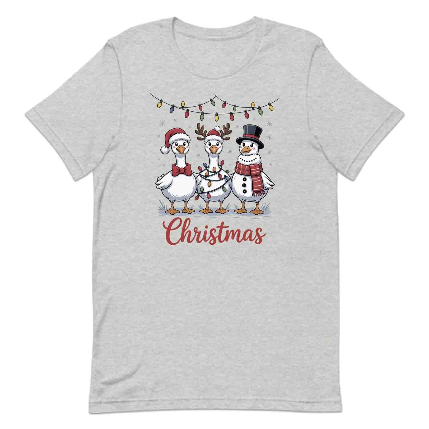 Christmas Geese T-Shirt, Holiday Goose Family Sweatshirt, Festive Santa Hoodie | PRODUCT CODE: GCSBVCSAX