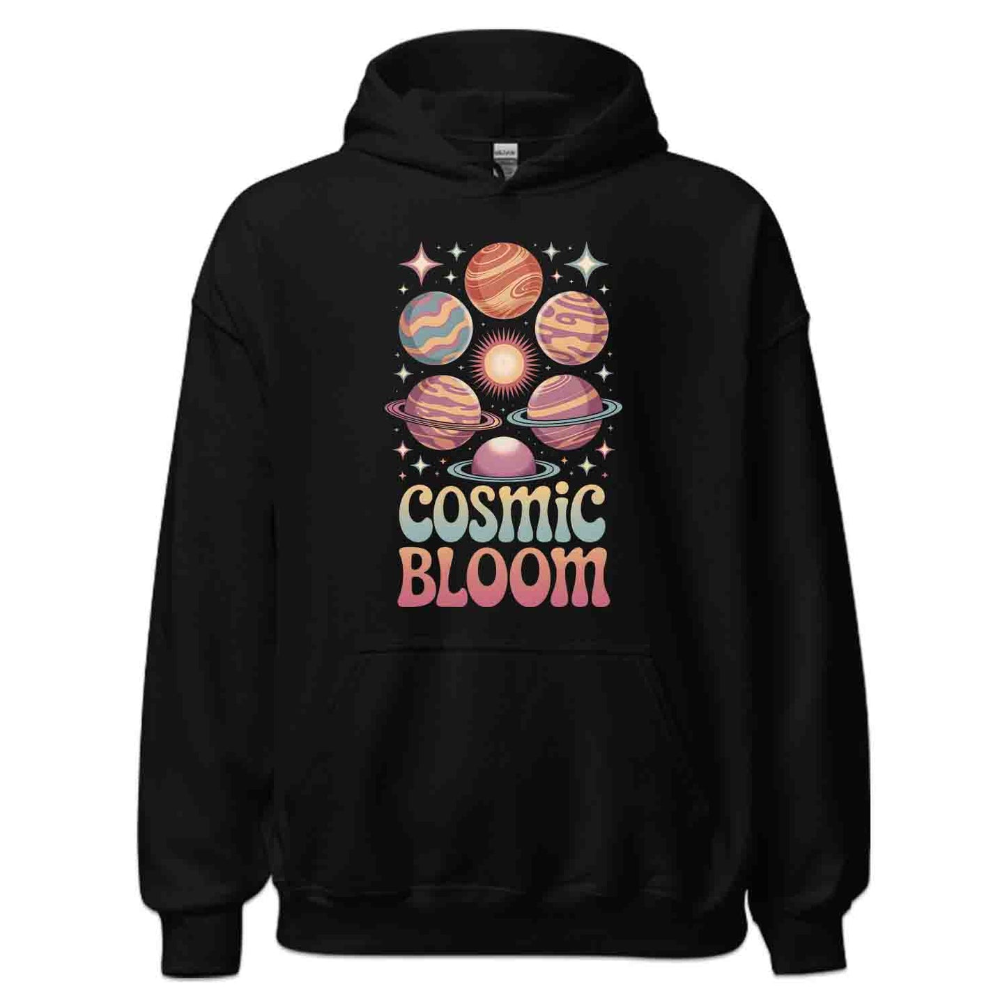 Groovy Cosmic Bloom T-Shirt, Retro Space Sweatshirt, Psychedelic Planet Hoodie | PRODUCT CODE: GKQHGWE