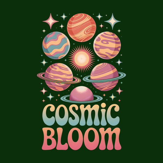 Groovy Cosmic Bloom T-Shirt, Retro Space Sweatshirt, Psychedelic Planet Hoodie | PRODUCT CODE: GKQHGWE