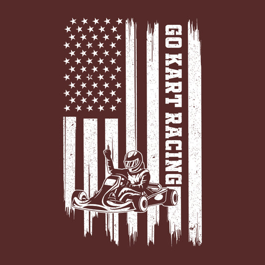 USA Flag Go Kart Racing Lover | PRODUCT CODE: GKRTAMUSFL