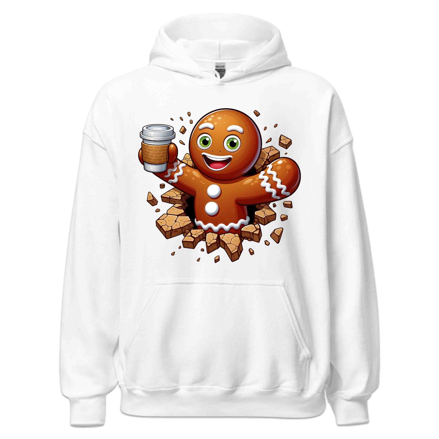 Gingerbread Breaking Through Wall Xmas 3D Gingerbread Man Christmas | PRODUCT CODE: GNIDBKRTHOWL
