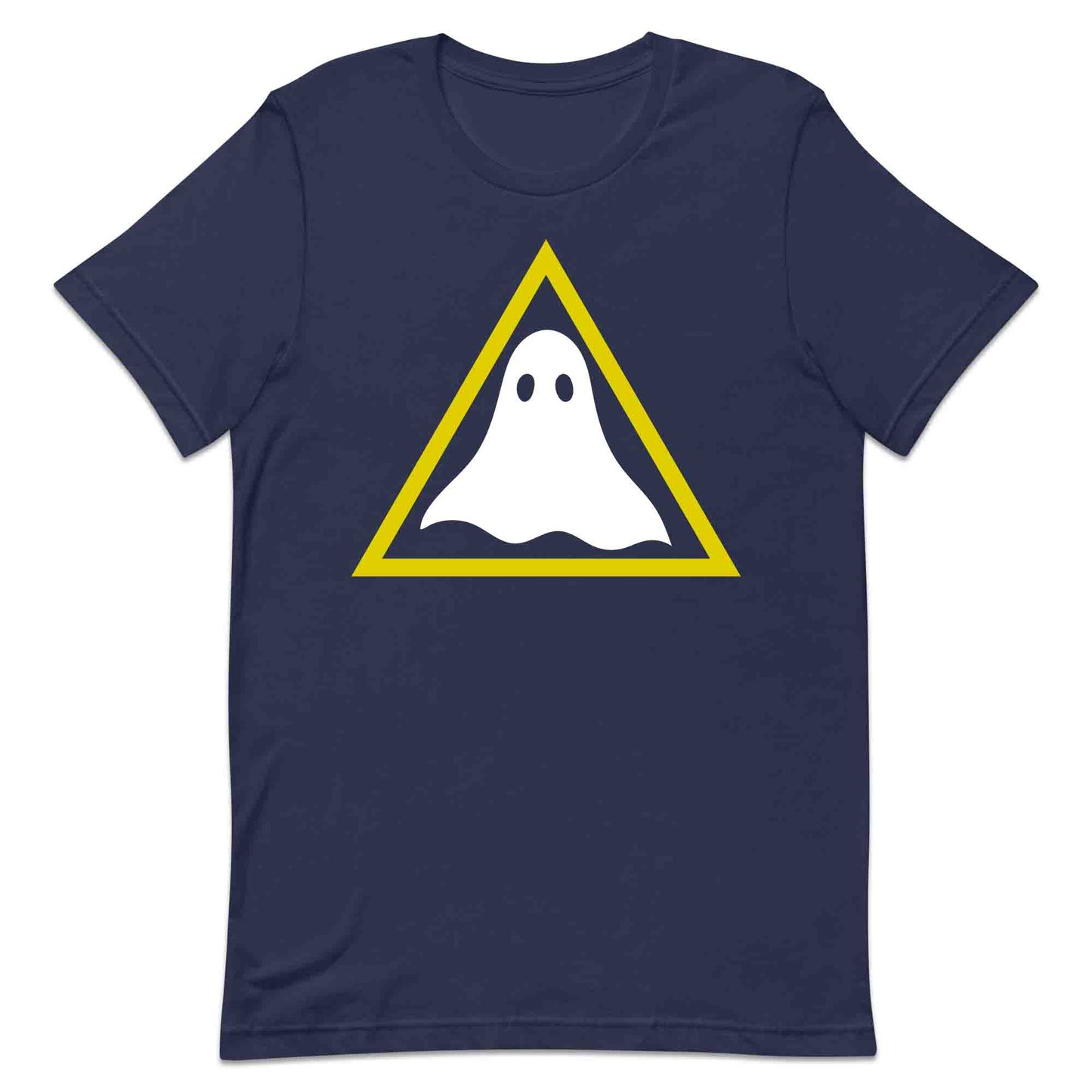 Funny Ghost Warning Sign T-Shirt, Jumper & Hoodie – Spooky Haunted Hazard for Halloween & Paranormal Lovers | PRODUCT CODE: GNSDAKAS