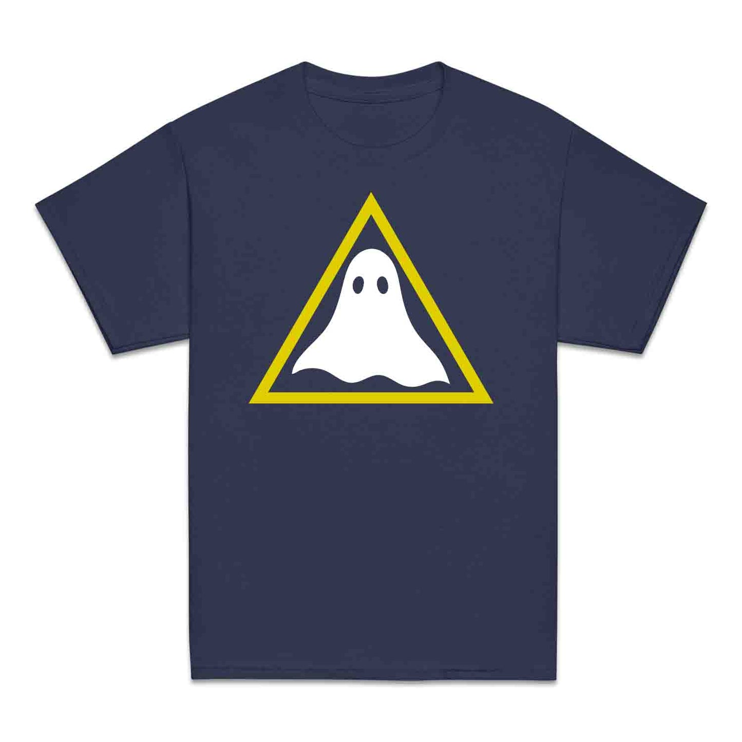 Funny Ghost Warning Sign Kids T-Shirt, Jumper & Hoodie – Spooky Haunted Hazard for Halloween & Paranormal Lovers | PRODUCT CODE: GNSDAKAS