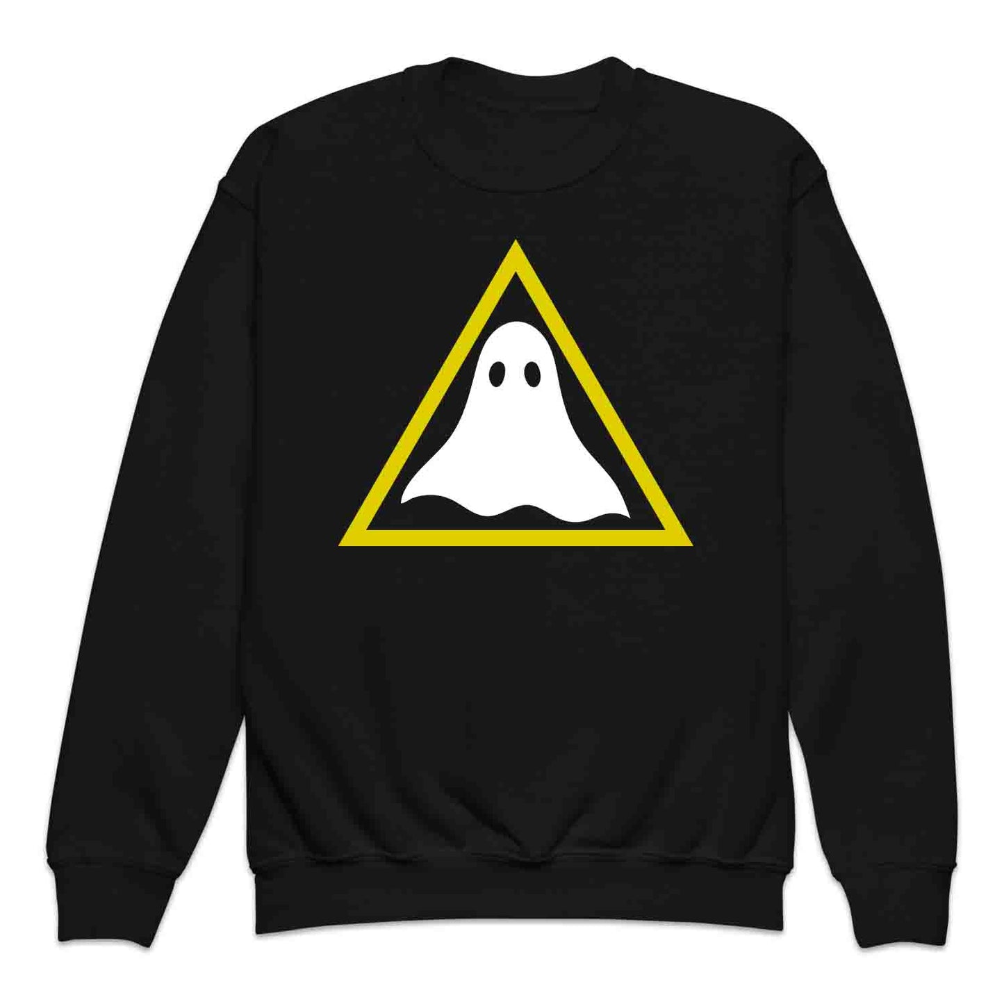 Funny Ghost Warning Sign Kids T-Shirt, Jumper & Hoodie – Spooky Haunted Hazard for Halloween & Paranormal Lovers | PRODUCT CODE: GNSDAKAS