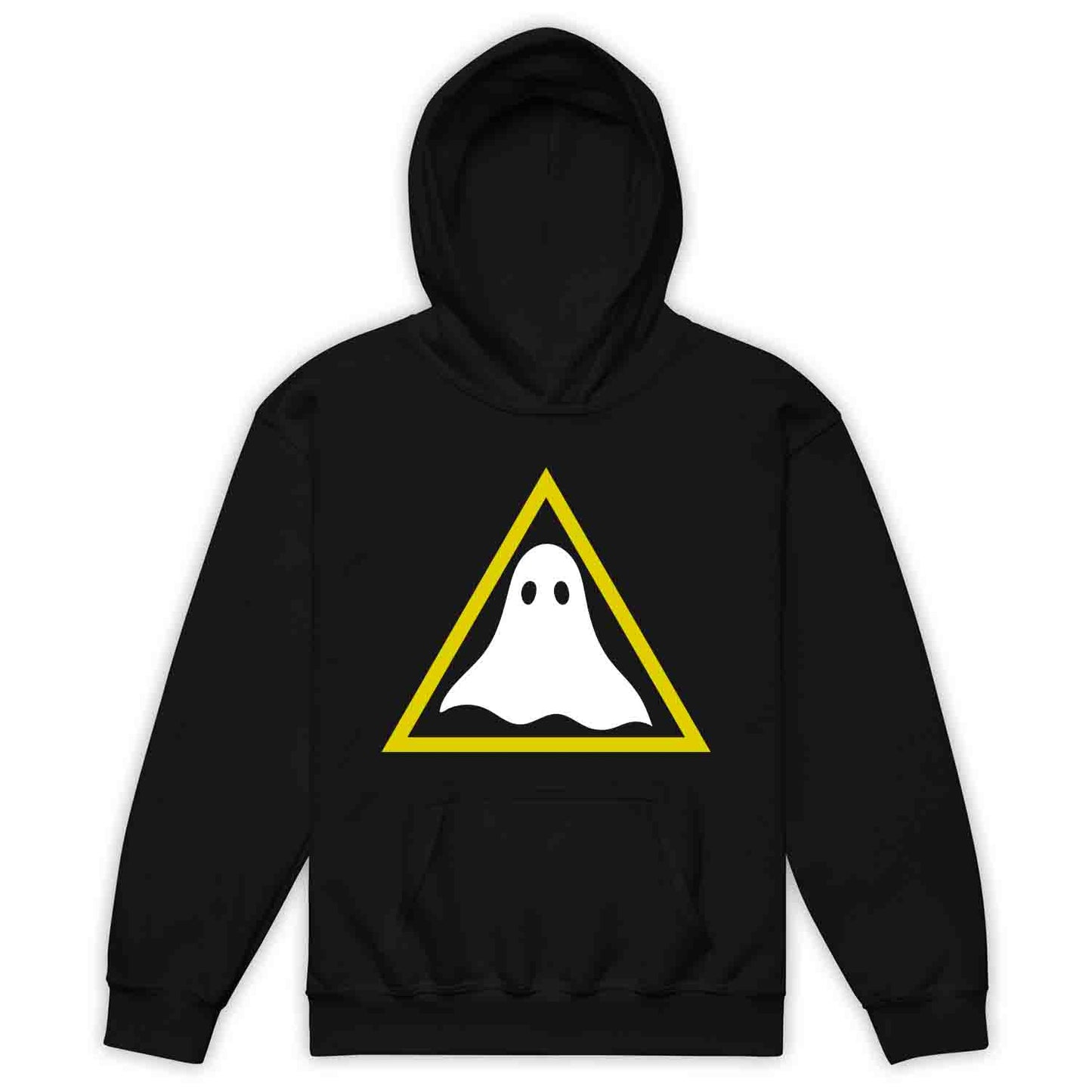 Funny Ghost Warning Sign Kids T-Shirt, Jumper & Hoodie – Spooky Haunted Hazard for Halloween & Paranormal Lovers | PRODUCT CODE: GNSDAKAS