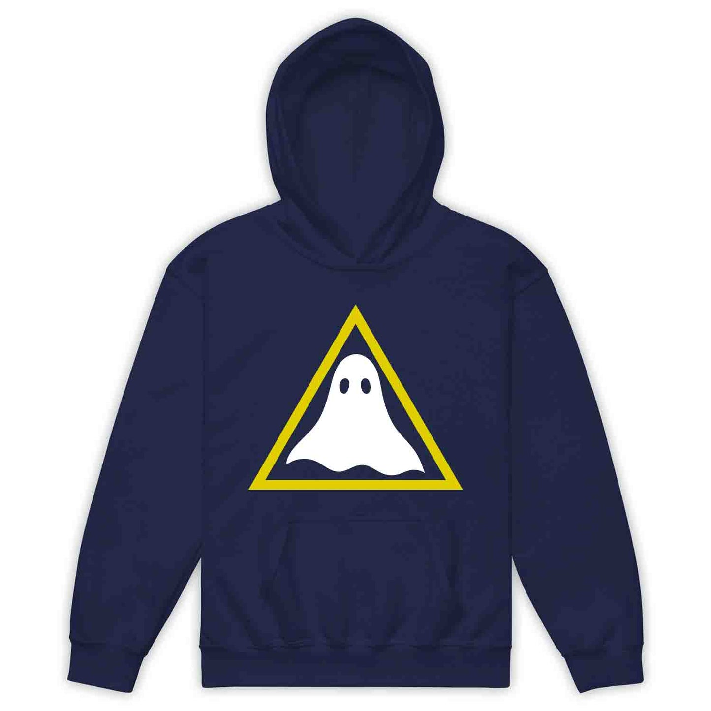 Funny Ghost Warning Sign Kids T-Shirt, Jumper & Hoodie – Spooky Haunted Hazard for Halloween & Paranormal Lovers | PRODUCT CODE: GNSDAKAS