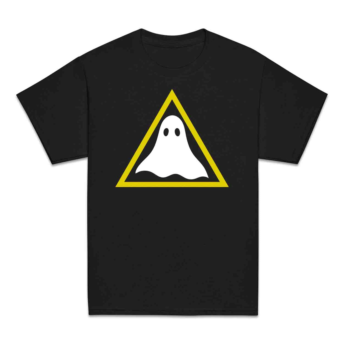 Funny Ghost Warning Sign Kids T-Shirt, Jumper & Hoodie – Spooky Haunted Hazard for Halloween & Paranormal Lovers | PRODUCT CODE: GNSDAKAS