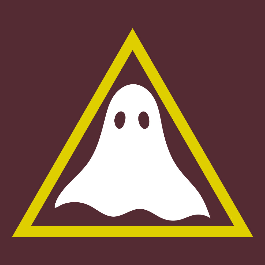Funny Ghost Warning Sign Kids T-Shirt, Jumper & Hoodie – Spooky Haunted Hazard for Halloween & Paranormal Lovers | PRODUCT CODE: GNSDAKAS