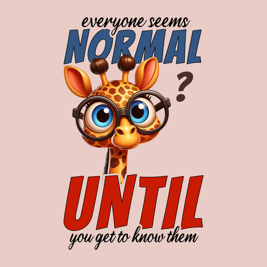 Giraffe With Glasses Unique Humorous Quirky Animal | PRODUCT CODE: GRFWLSEVY