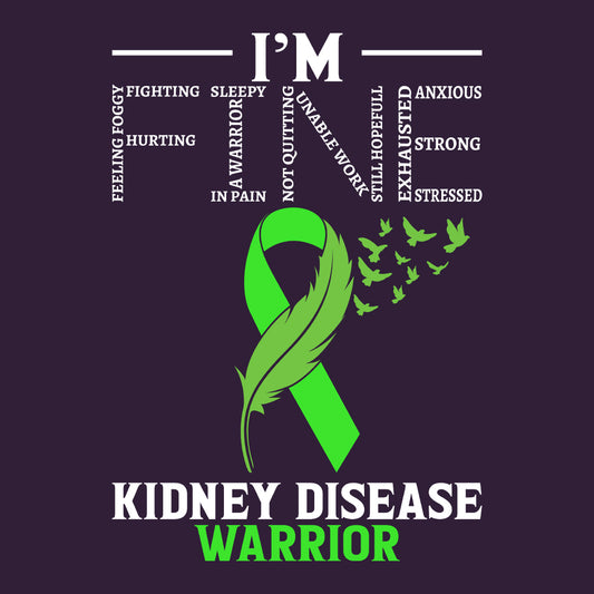 Kidney Disease Warrior Green Ribbon Feather CKD Fighters | PRODUCT CODE: GRNDBIENDAKOE