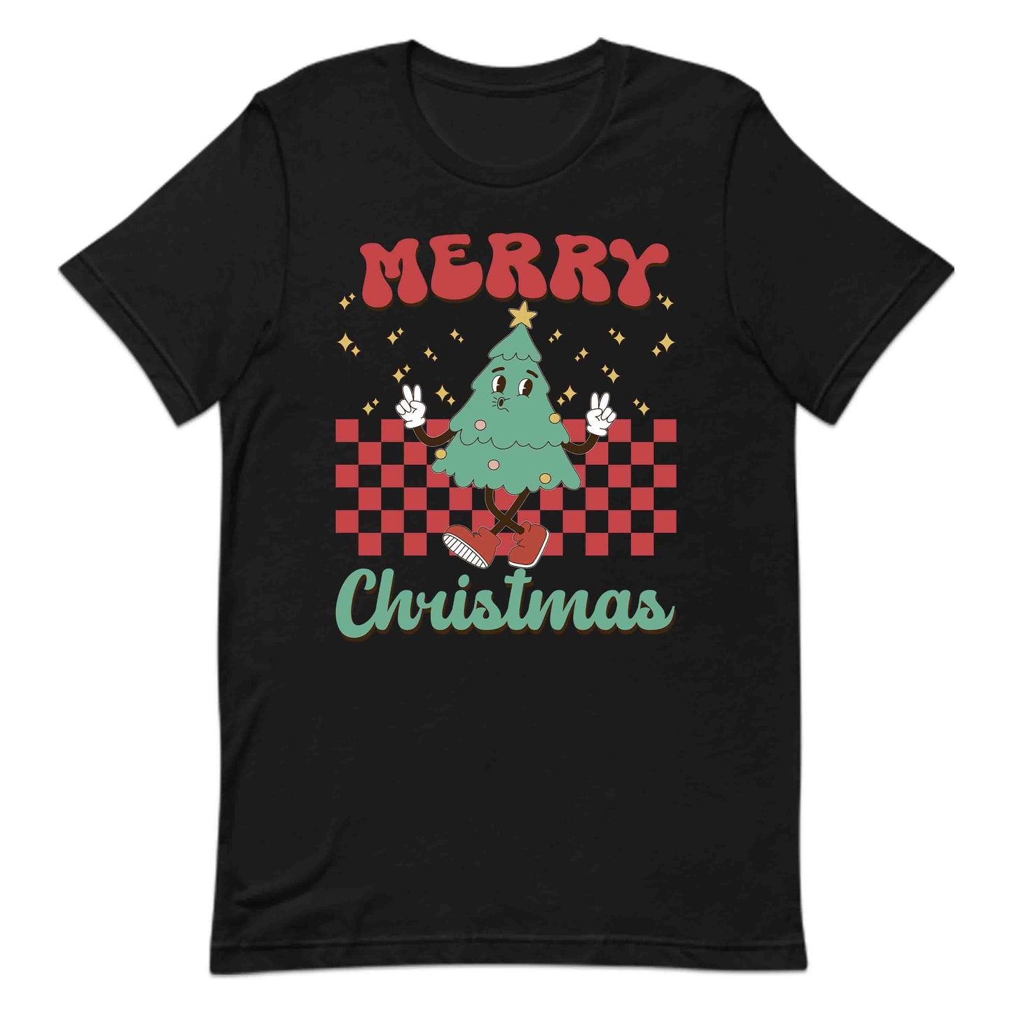 Groovy Christmas Tree Retro Xmas Festive Vibes | PRODUCT CODE: GRVYOCHRMTEX