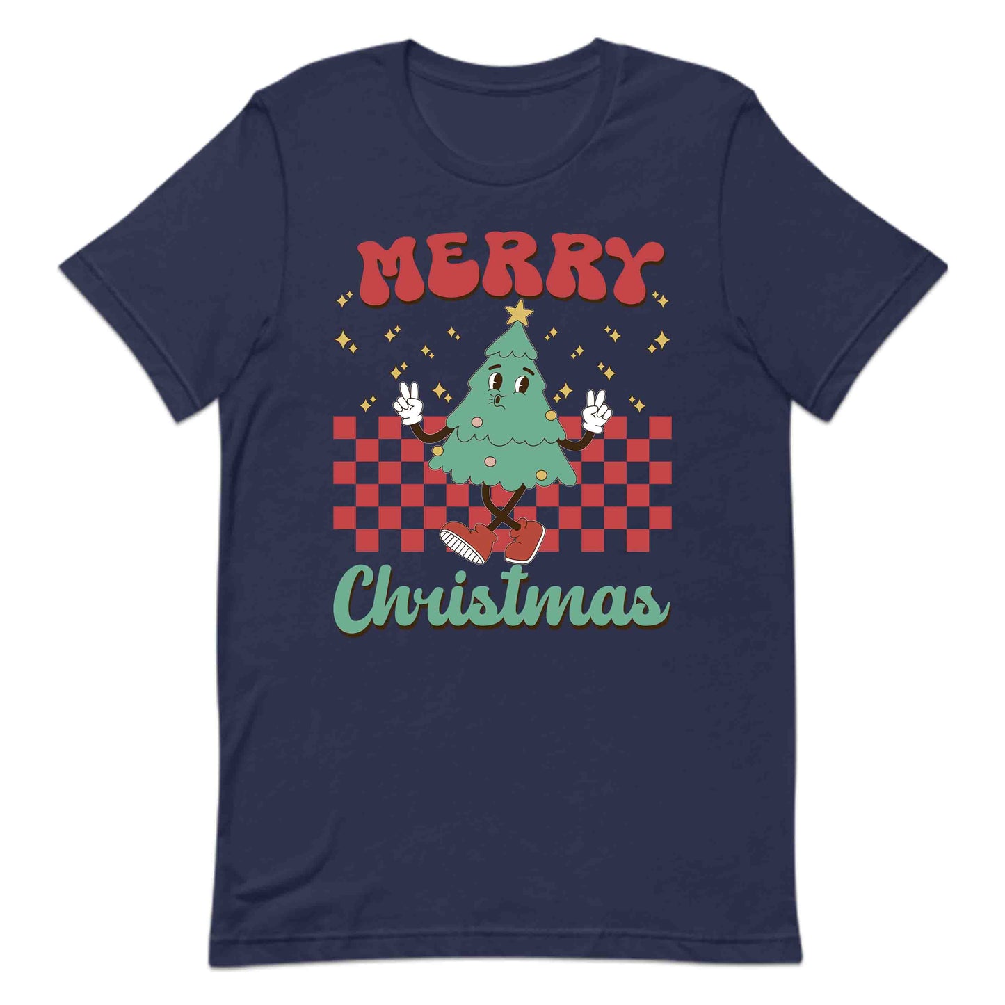Groovy Christmas Tree Retro Xmas Festive Vibes | PRODUCT CODE: GRVYOCHRMTEX