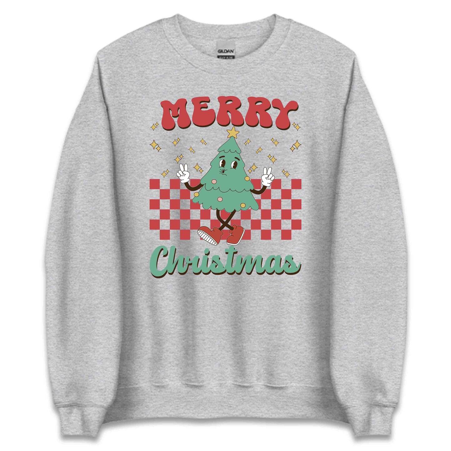 Groovy Christmas Tree Retro Xmas Festive Vibes | PRODUCT CODE: GRVYOCHRMTEX