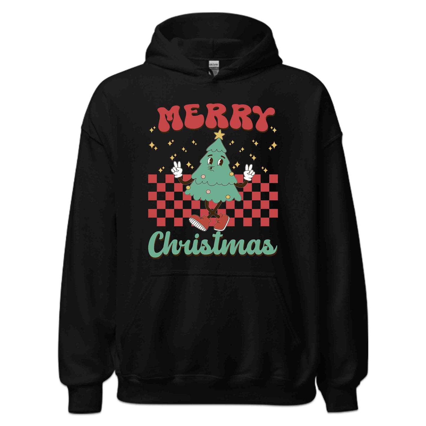 Groovy Christmas Tree Retro Xmas Festive Vibes | PRODUCT CODE: GRVYOCHRMTEX