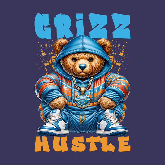 Grizz Hustle Bear Hip-Hop Teddy Bear Streetwear | PRODUCT CODE: GRZHLUTBRP