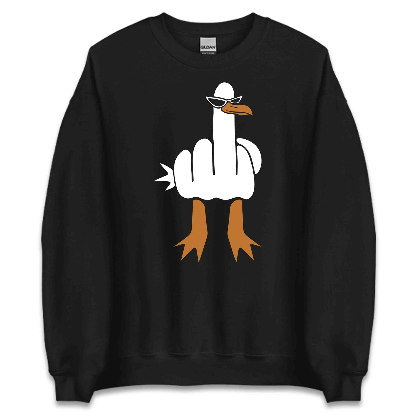 Goose Middle Finger Sarcastic Bird Gesture Humorous Goose | PRODUCT CODE: GSOEMDLFNRCB