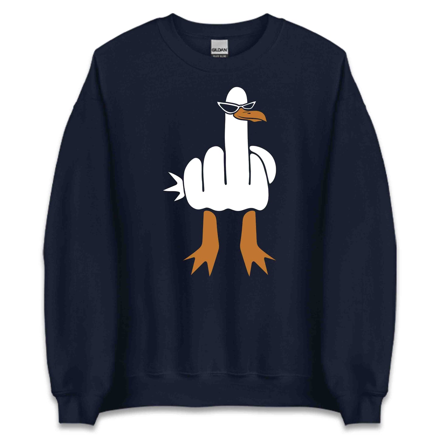 Goose Middle Finger Sarcastic Bird Gesture Humorous Goose | PRODUCT CODE: GSOEMDLFNRCB