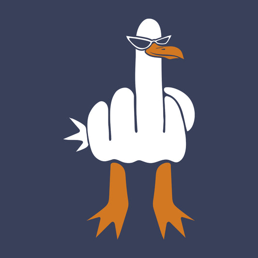 Goose Middle Finger Sarcastic Bird Gesture Humorous Goose | PRODUCT CODE: GSOEMDLFNRCB