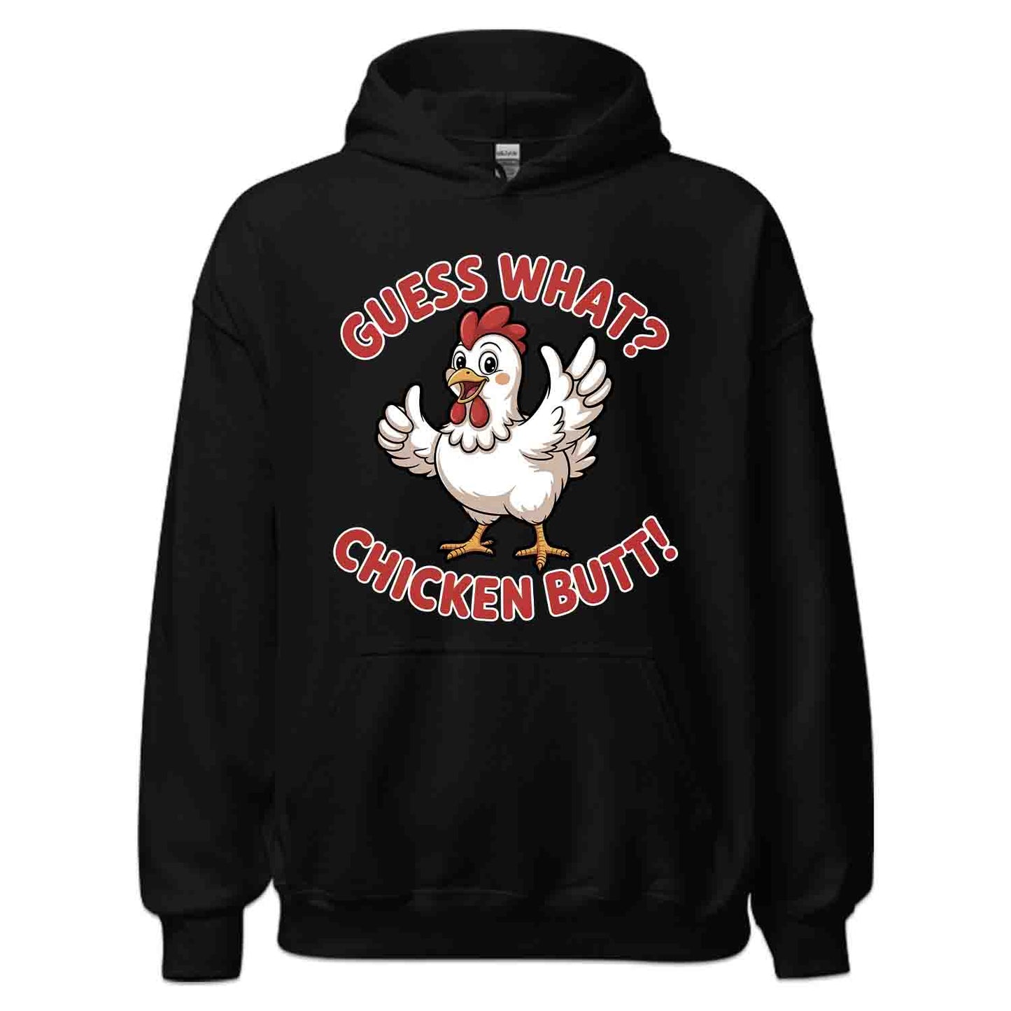 Guess What? Chicken Butt T-Shirt, Funny Farm Sweatshirt, Hilarious Chicken Hoodie | PRODUCT CODE: GSOIWQENB