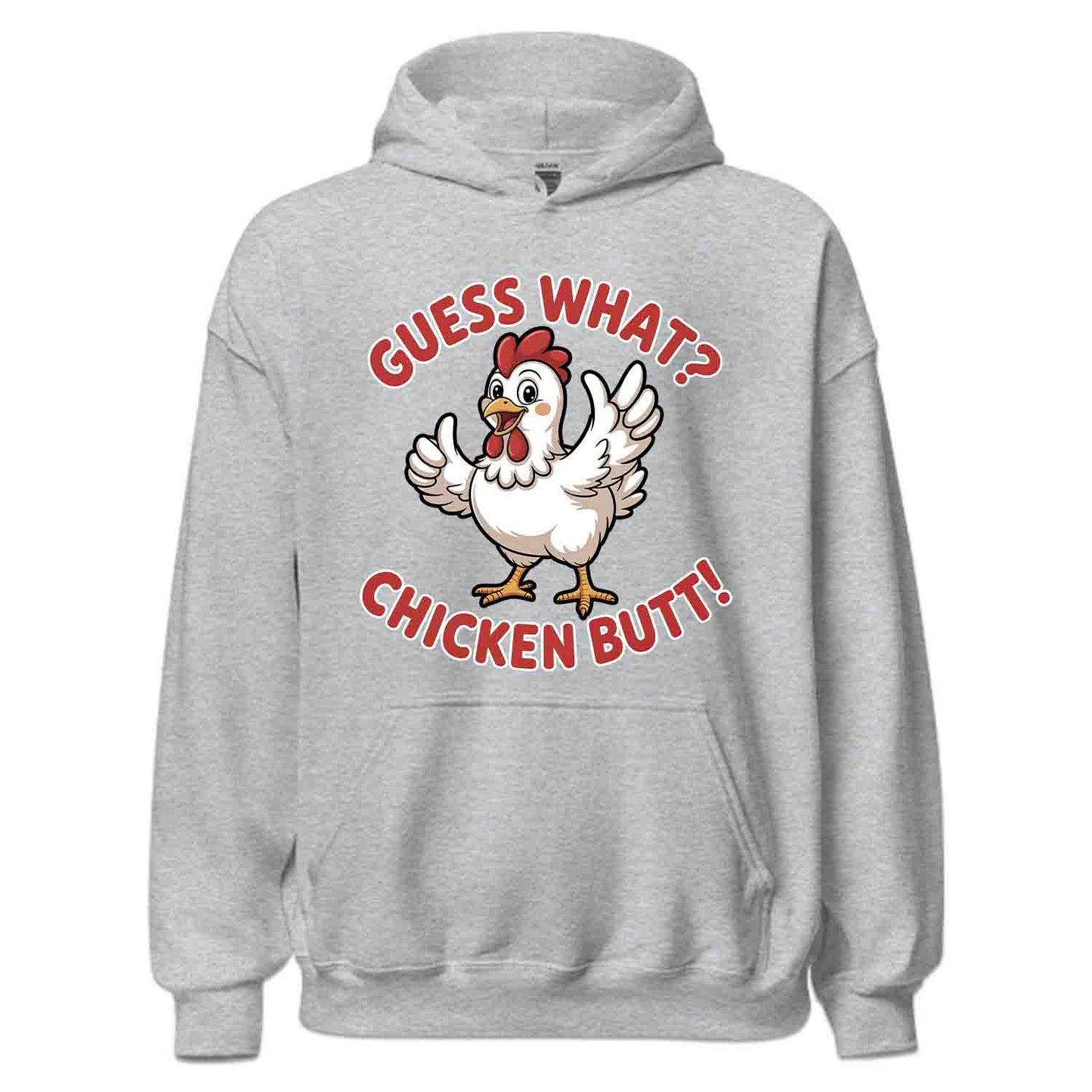 Guess What? Chicken Butt T-Shirt, Funny Farm Sweatshirt, Hilarious Chicken Hoodie | PRODUCT CODE: GSOIWQENB