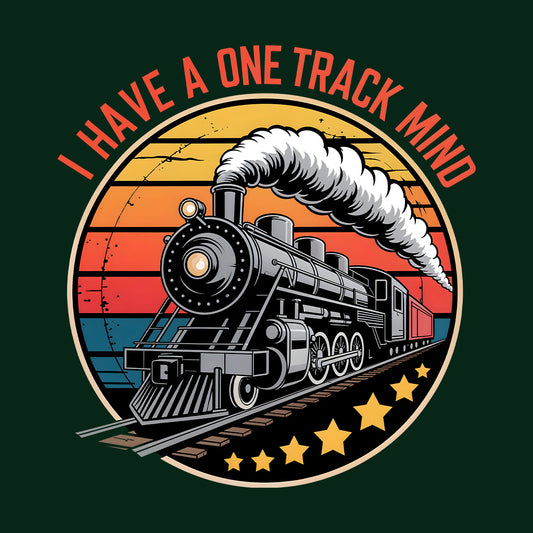 One Track Mind T-Shirt, Vintage Train Sweatshirt, Funny Railfan Hoodie | PRODUCT CODE: HBSADKJTM