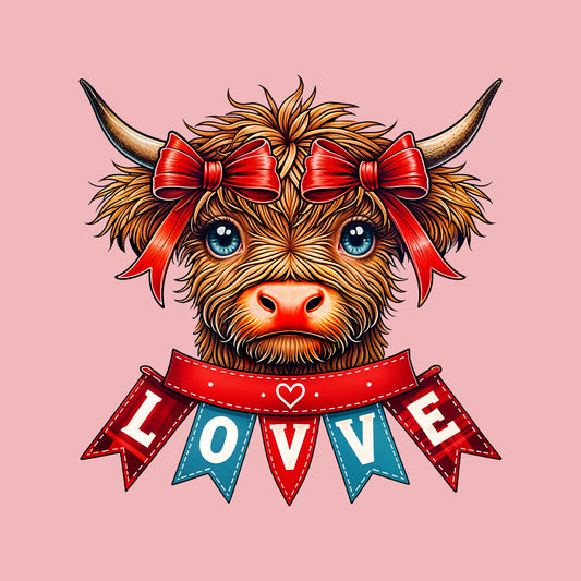 Highland Cow Love Valentine’s Day Gift | PRODUCT CODE: HGLNDCWOVTND