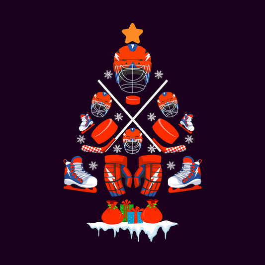 Ice Hockey Christmas Tree Xmas Festive Winter Sports | PRODUCT CODE: HKYCHTSPOCM