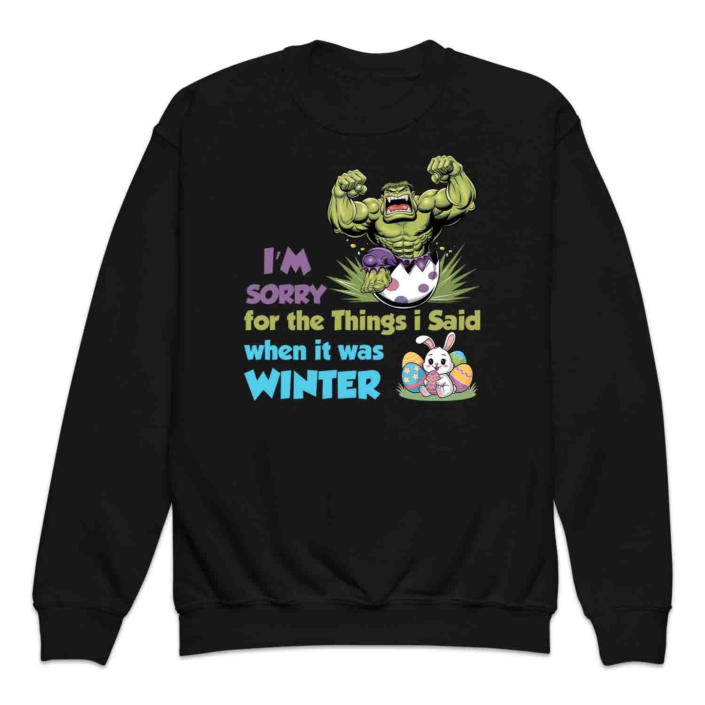 Marvel Hulk Easter Kids T-Shirt | Hulk Smash Egg Kids Jumper | Hilarious Winter Rage Apology Hoodie | PRODUCT CODE: HLKDAHJRCRET