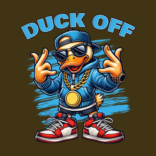Hilarious Duck Off Cartoon Duck Hip-Hop Style Duck in Gold Chains & Sneakers | PRODUCT CODE: HLRSOUDKCFO