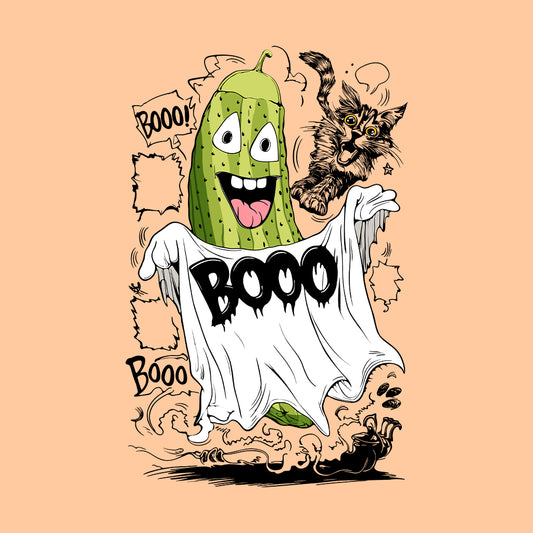 Halloween Pickle Ghost Spooky Black Cat  | PRODUCT CODE: HLWPCKGHS
