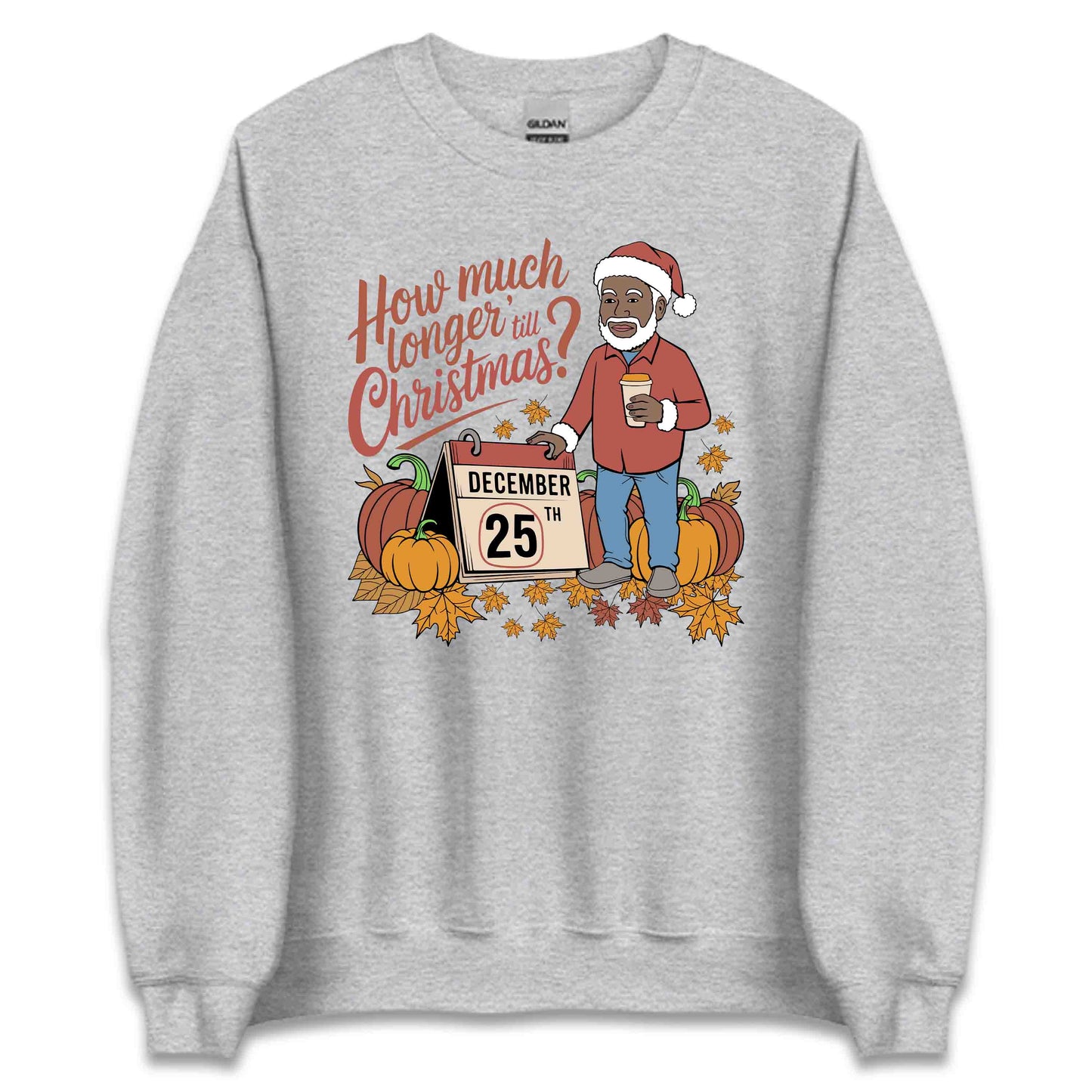 How Much Longer Till Christmas Xmas Black Santa with Coffee | PRODUCT CODE: HMCWLNGRXA