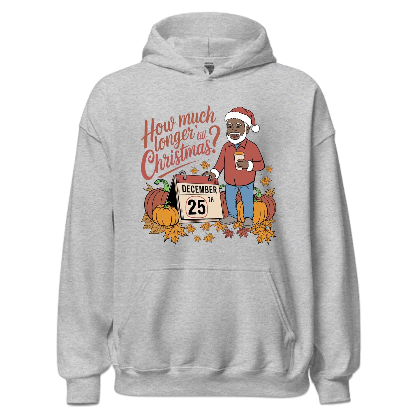 How Much Longer Till Christmas Xmas Black Santa with Coffee | PRODUCT CODE: HMCWLNGRXA