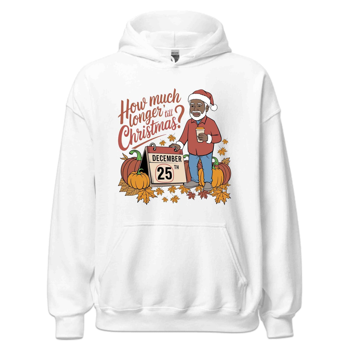 How Much Longer Till Christmas Xmas Black Santa with Coffee | PRODUCT CODE: HMCWLNGRXA