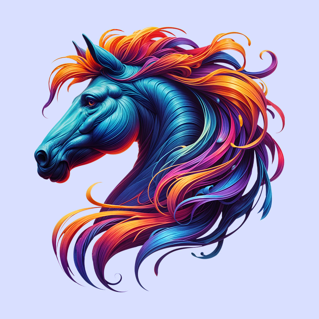 Majestic Horse Mane Artistic Equine Galloping Horse Enthusiasts | PRODUCT CODE: HMJSTCEQRNS