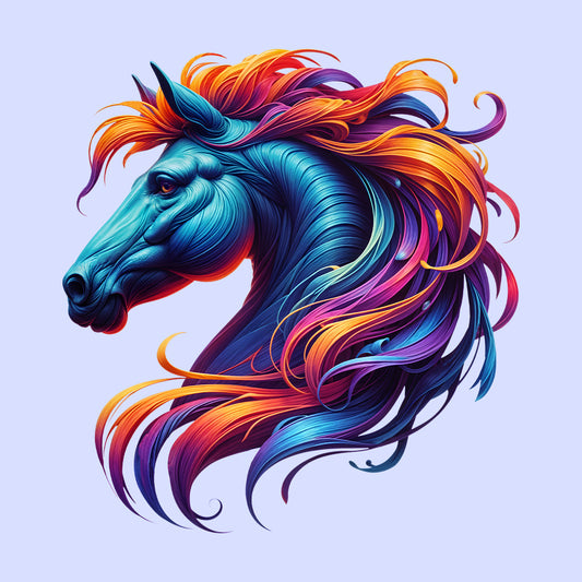 Majestic Horse Mane Artistic Equine Galloping Horse Enthusiasts | PRODUCT CODE: HMJSTCEQRNS