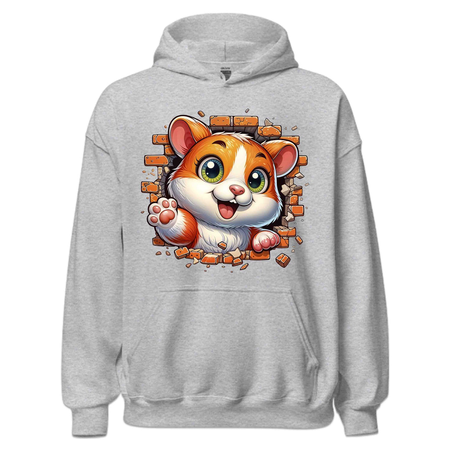 Hamster Breaking Through Brick Wall 3D Realistic Hamster | PRODUCT CODE: HMSBRKTHDEAN