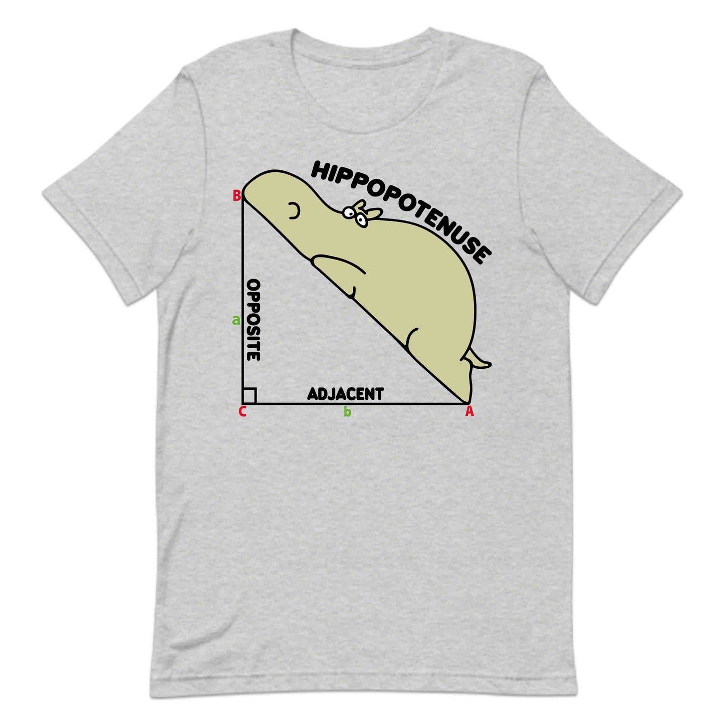 Hippopotenuse Math Pun Funny Geometry Nerdy Pythagorean Theorem Hippo Right Triangle | PRODUCT CODE: HOEWBSIYWA